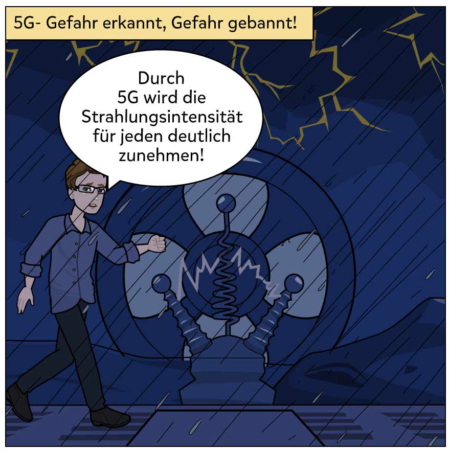 5G Comic Gefahr erkannt - Gefahr gebannt